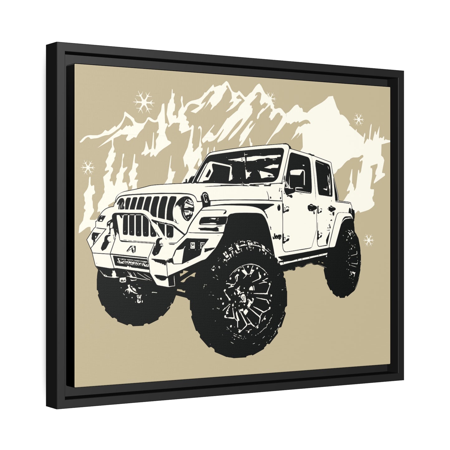 Jeep Matte Canvas, Black Frame