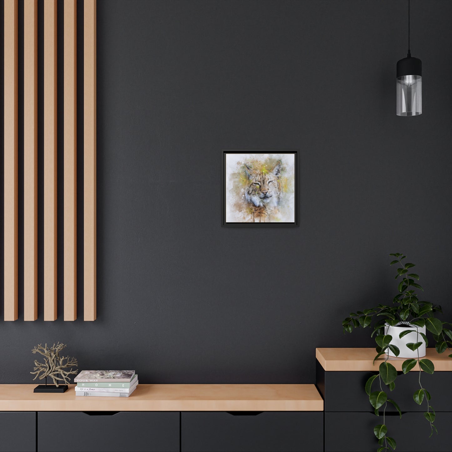 Bobcat Matte Canvas, Black Frame