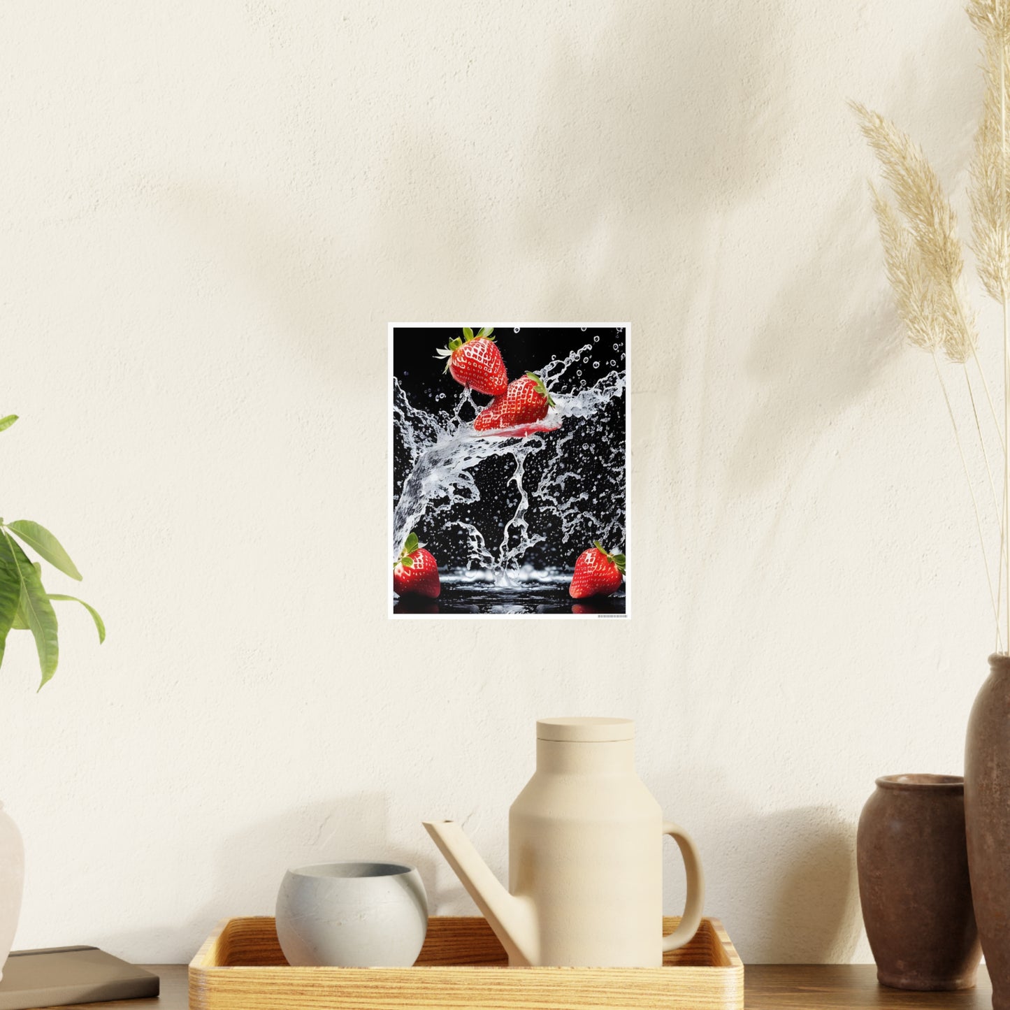 Strawberry AI Gen Photo Art Paper Posters