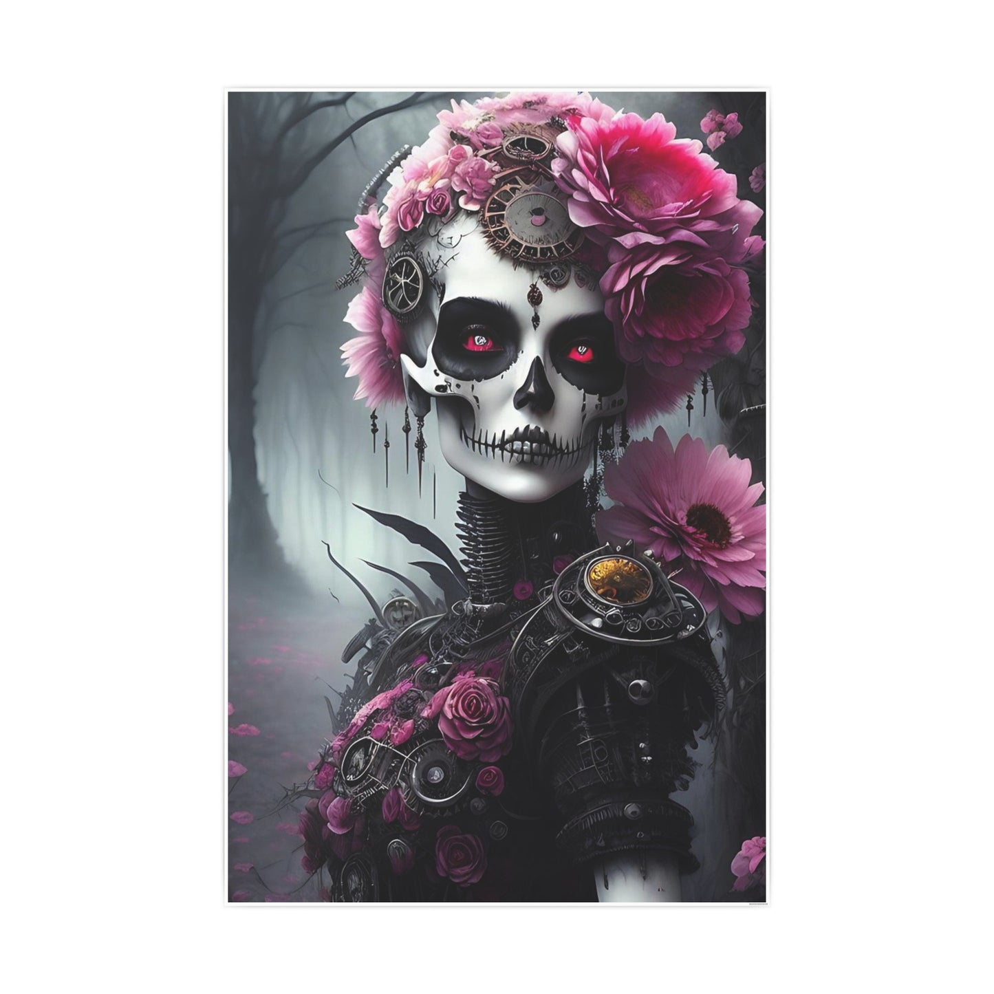 Skull AI Gen Photo Art Paper Posters