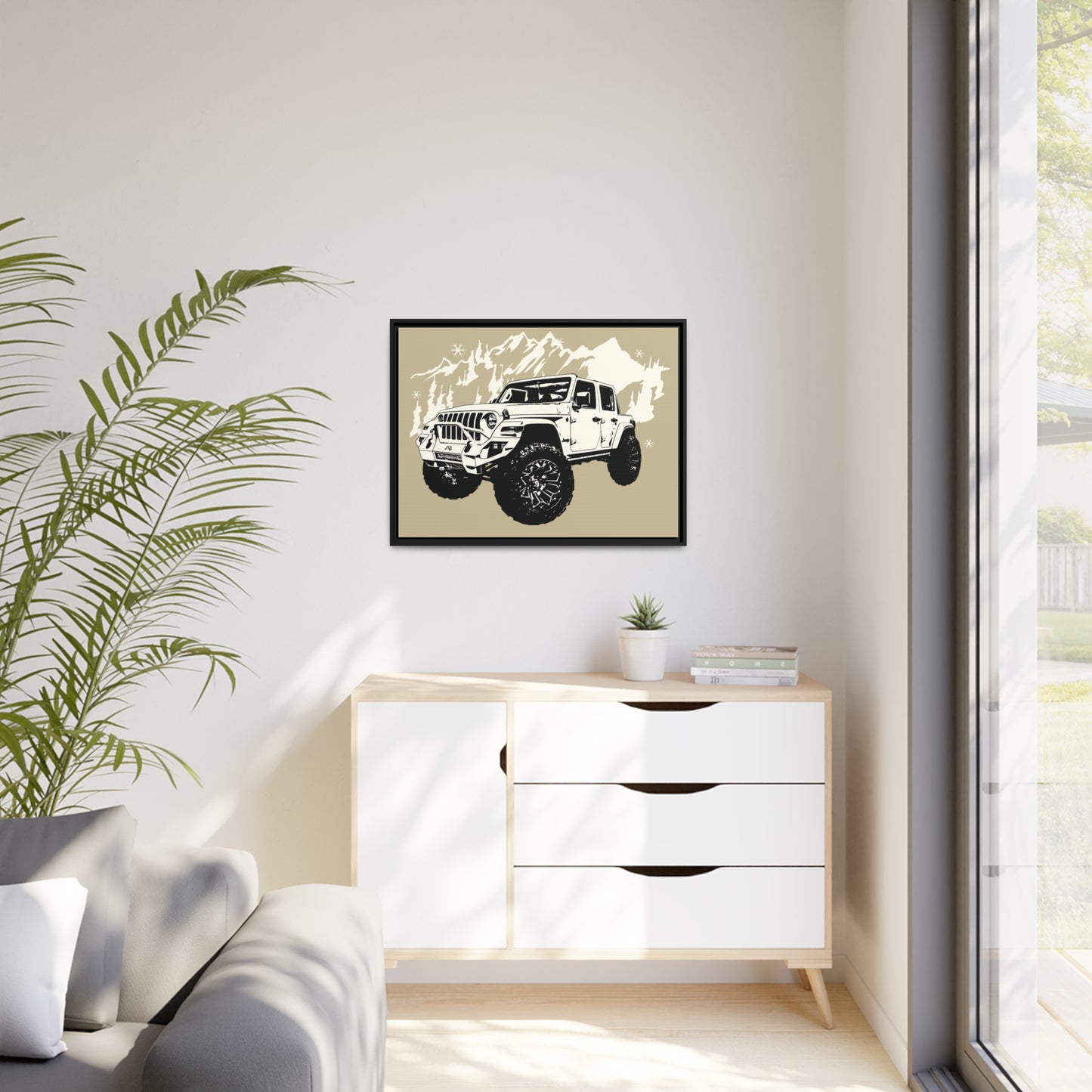 Jeep Matte Canvas, Black Frame