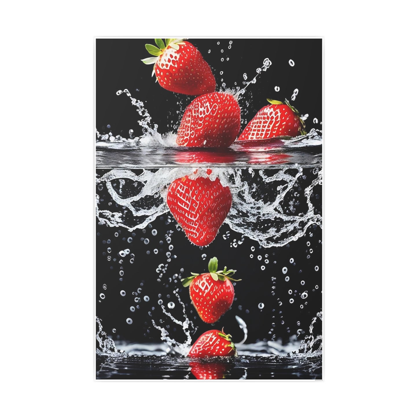 Strawberries AI Gen Photo Art Paper Posters