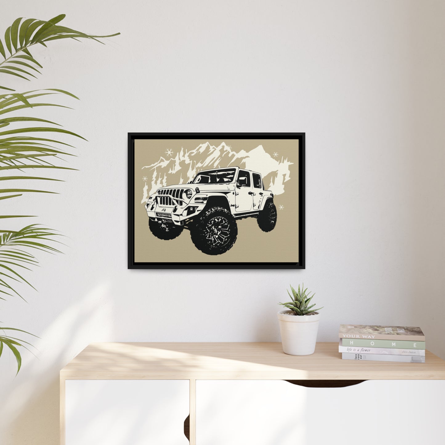 Jeep Matte Canvas, Black Frame