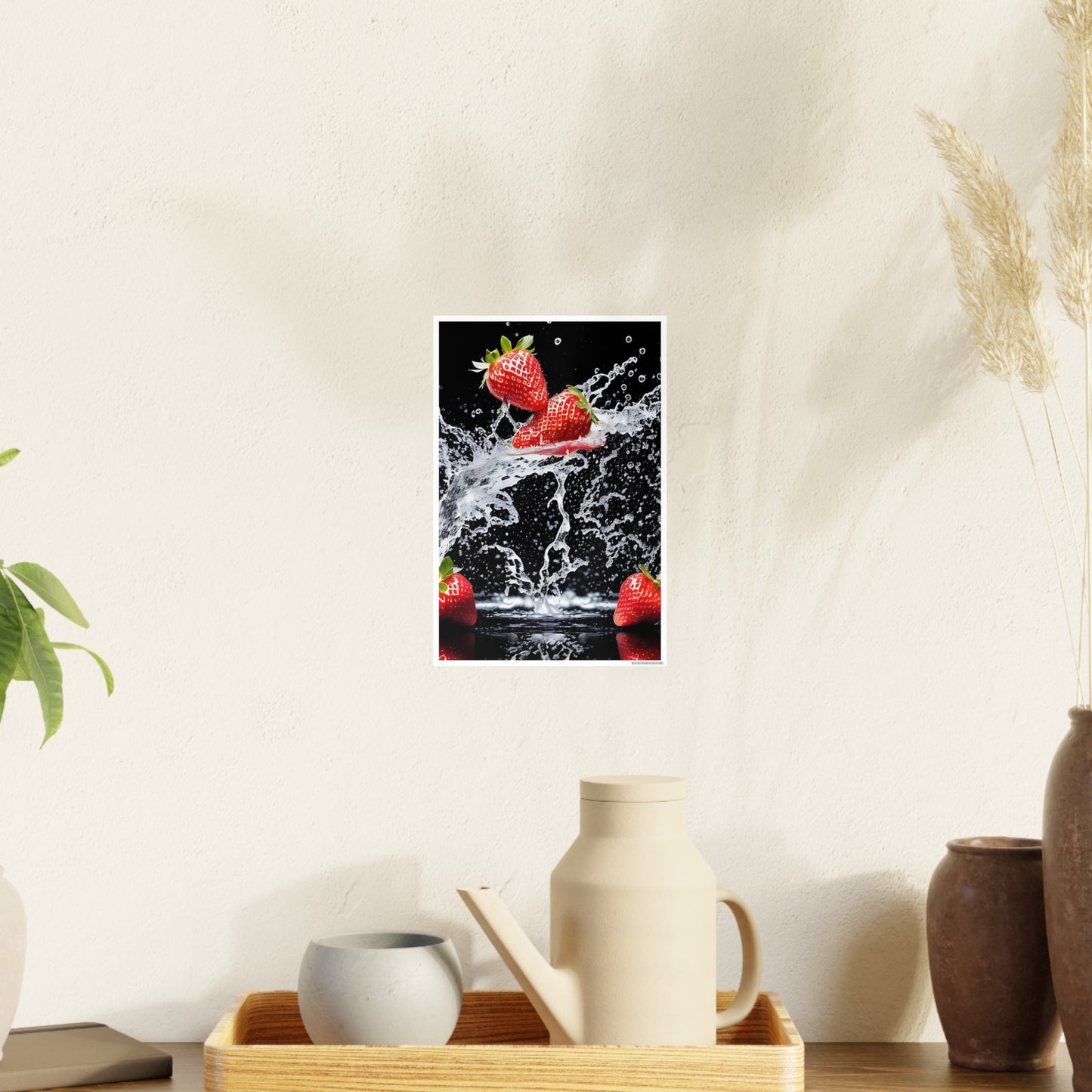 Strawberry AI Gen Photo Art Paper Posters