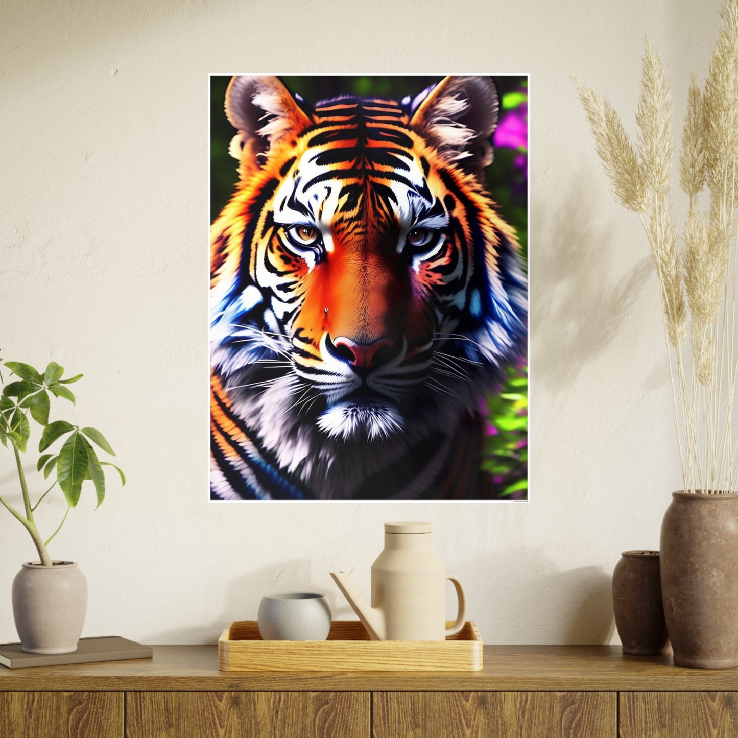 Tiger AI Gen Photo Art Paper Posters