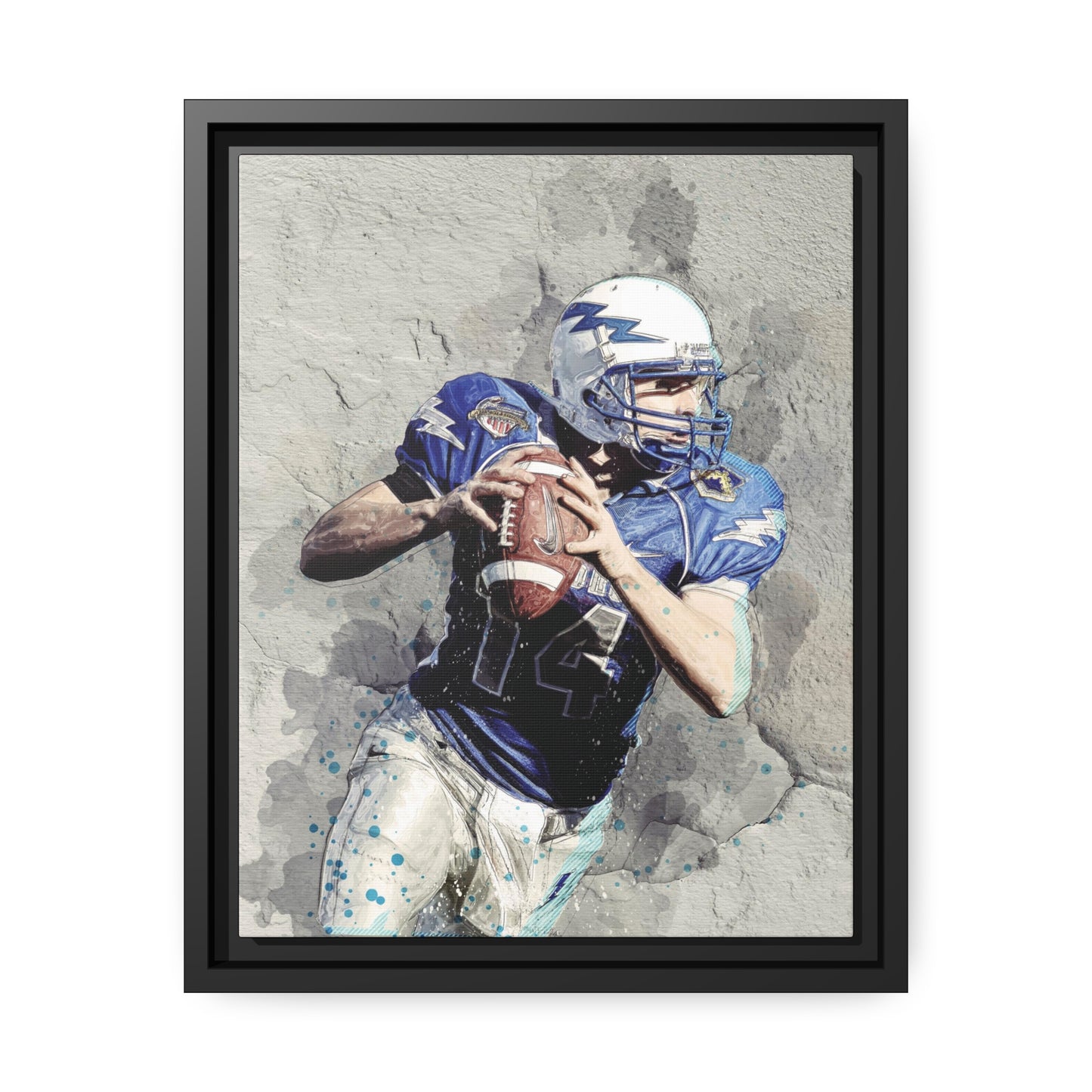 Quarterback Matte Canvas, Black Frame