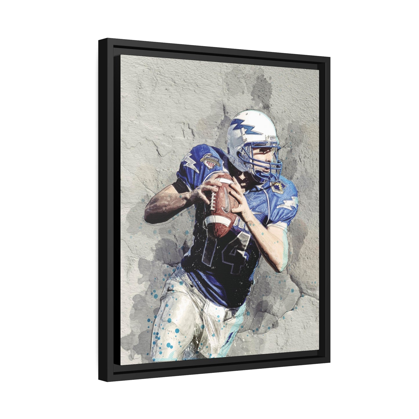 Quarterback Matte Canvas, Black Frame