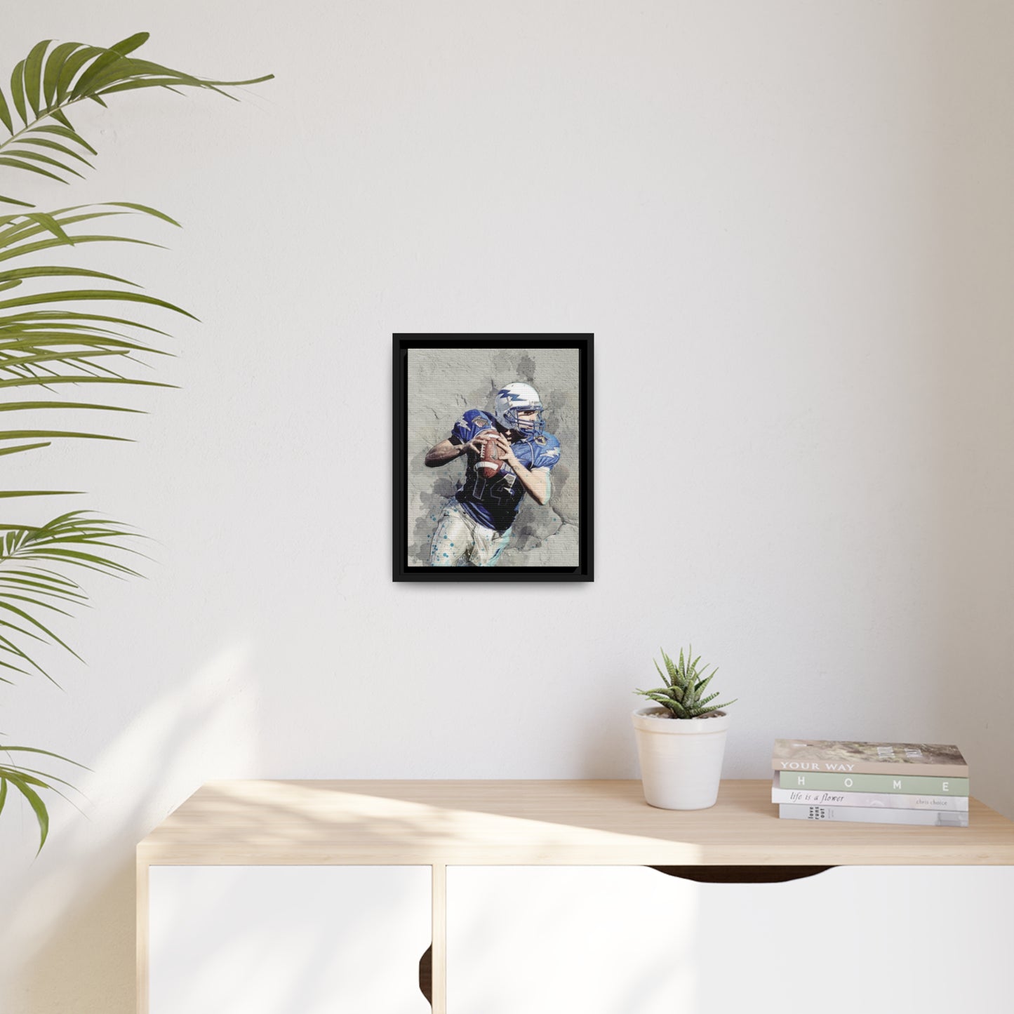 Quarterback Matte Canvas, Black Frame