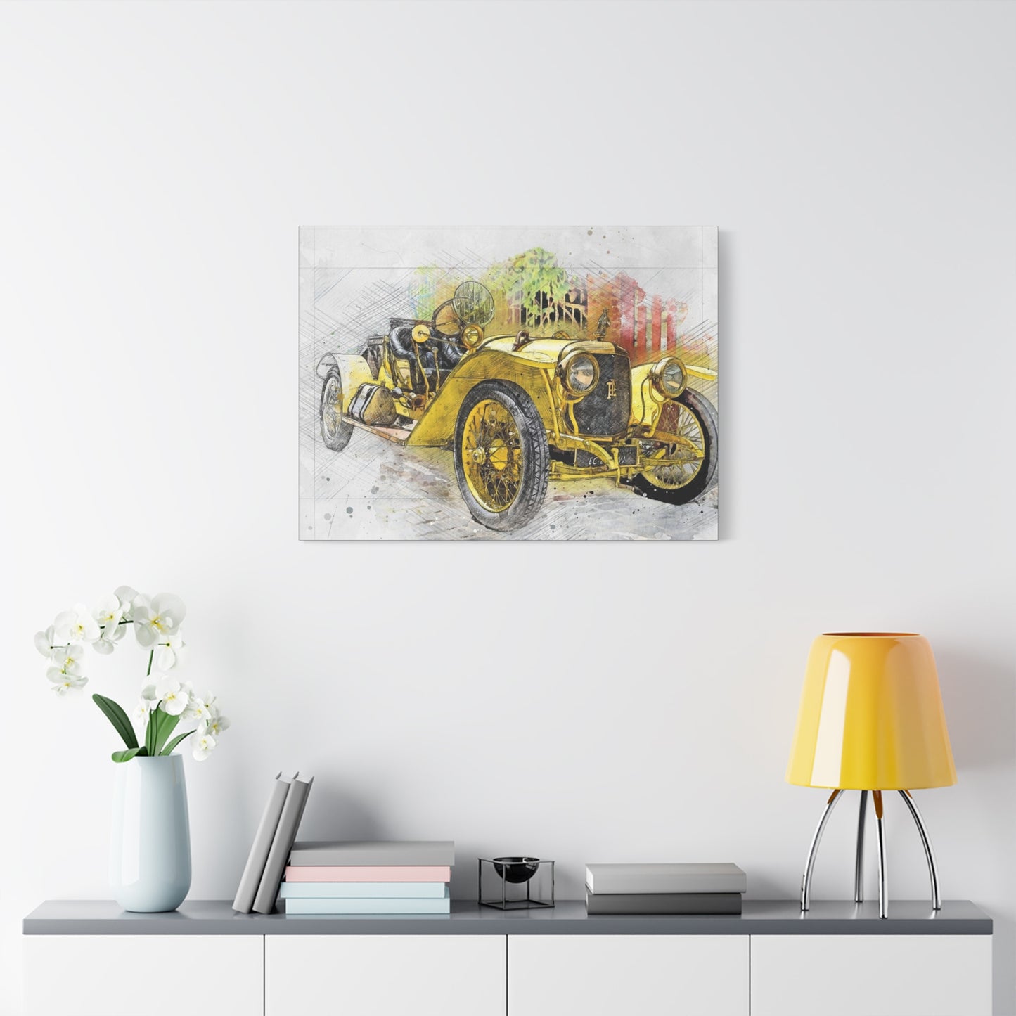 Car Matte Canvas, Stretched, 1.25"