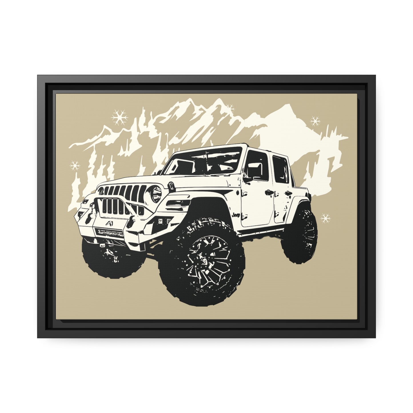 Jeep Matte Canvas, Black Frame