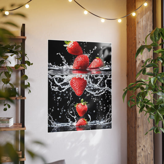 Strawberries AI Gen Photo Art Paper Posters