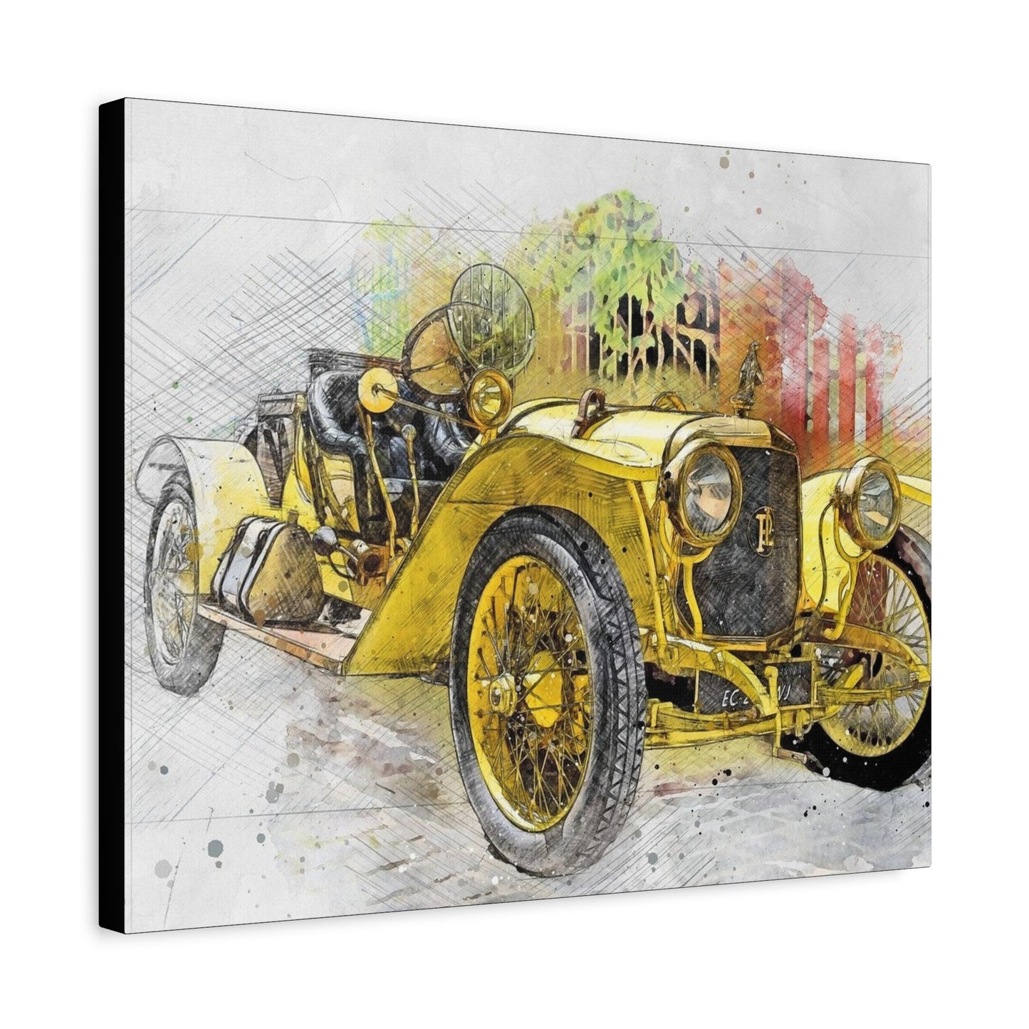 Car Matte Canvas, Stretched, 1.25"