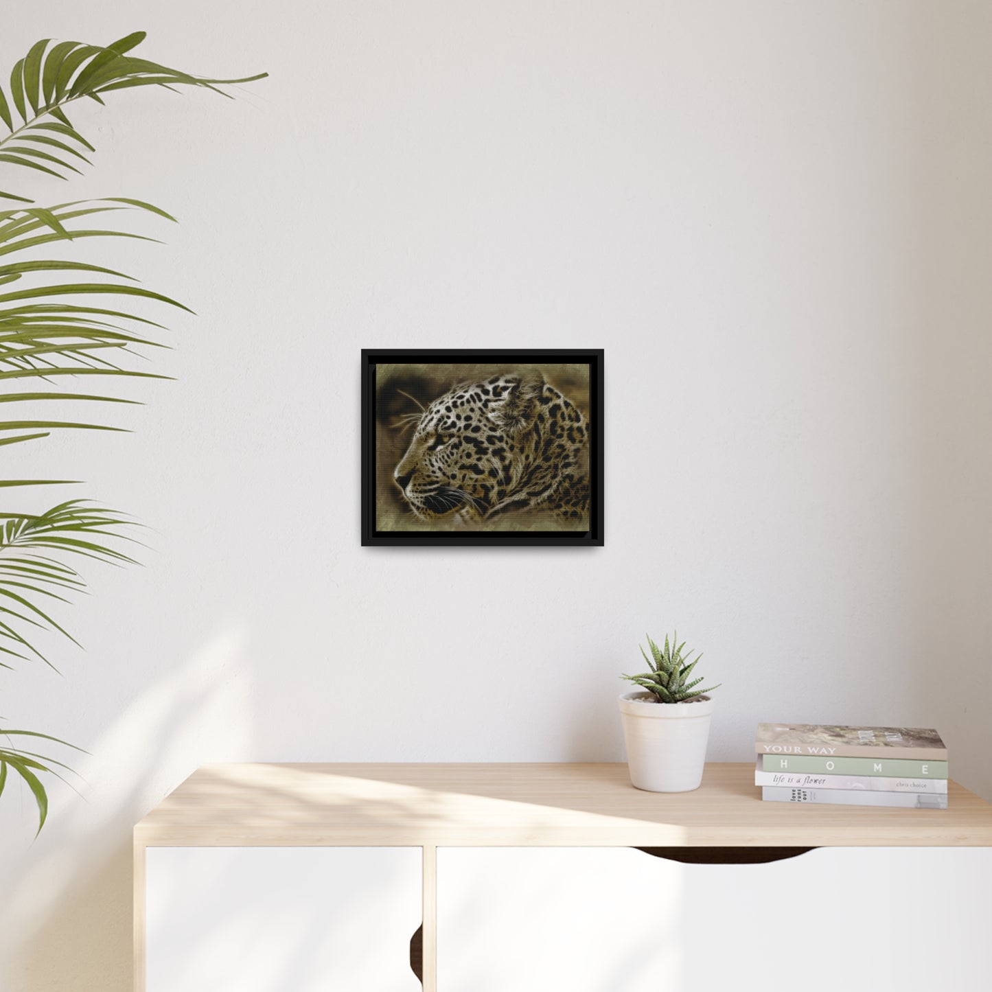 Jaguar Matte Canvas, Black Frame