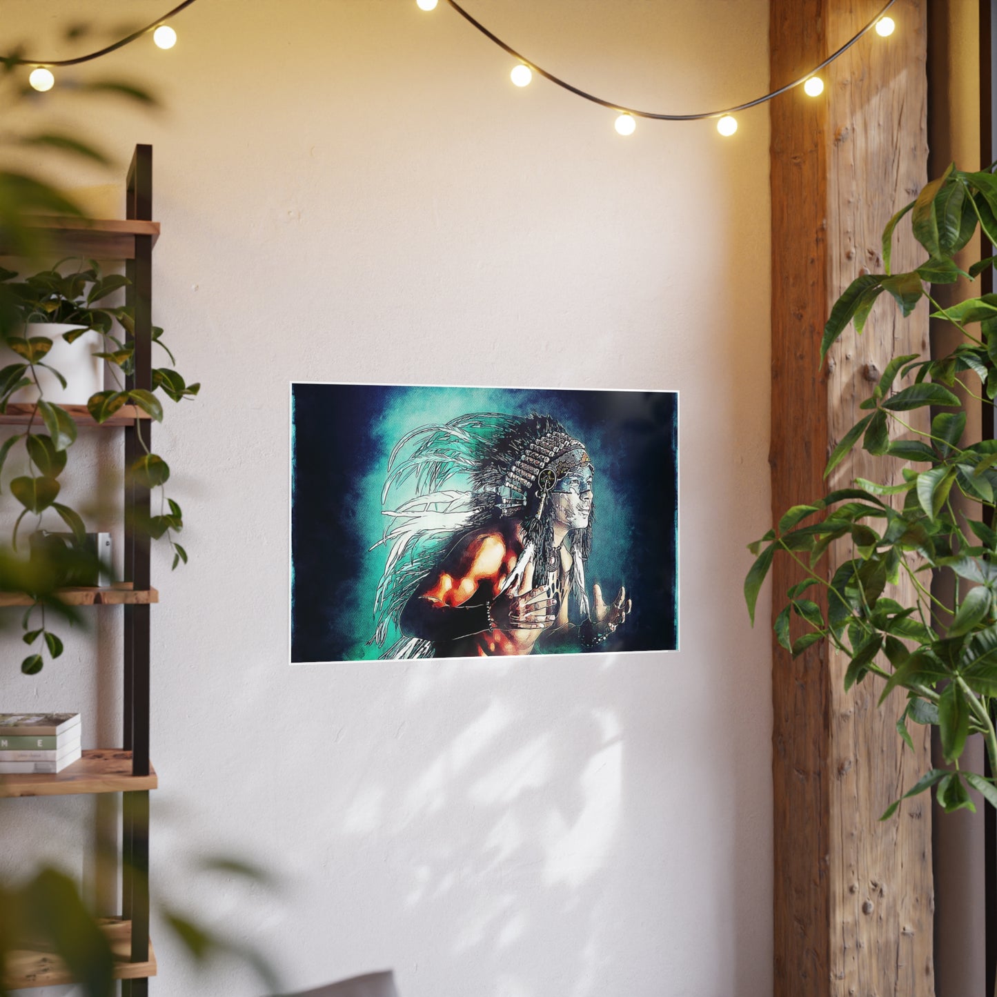 First Nation Man Photo Art Paper Posters