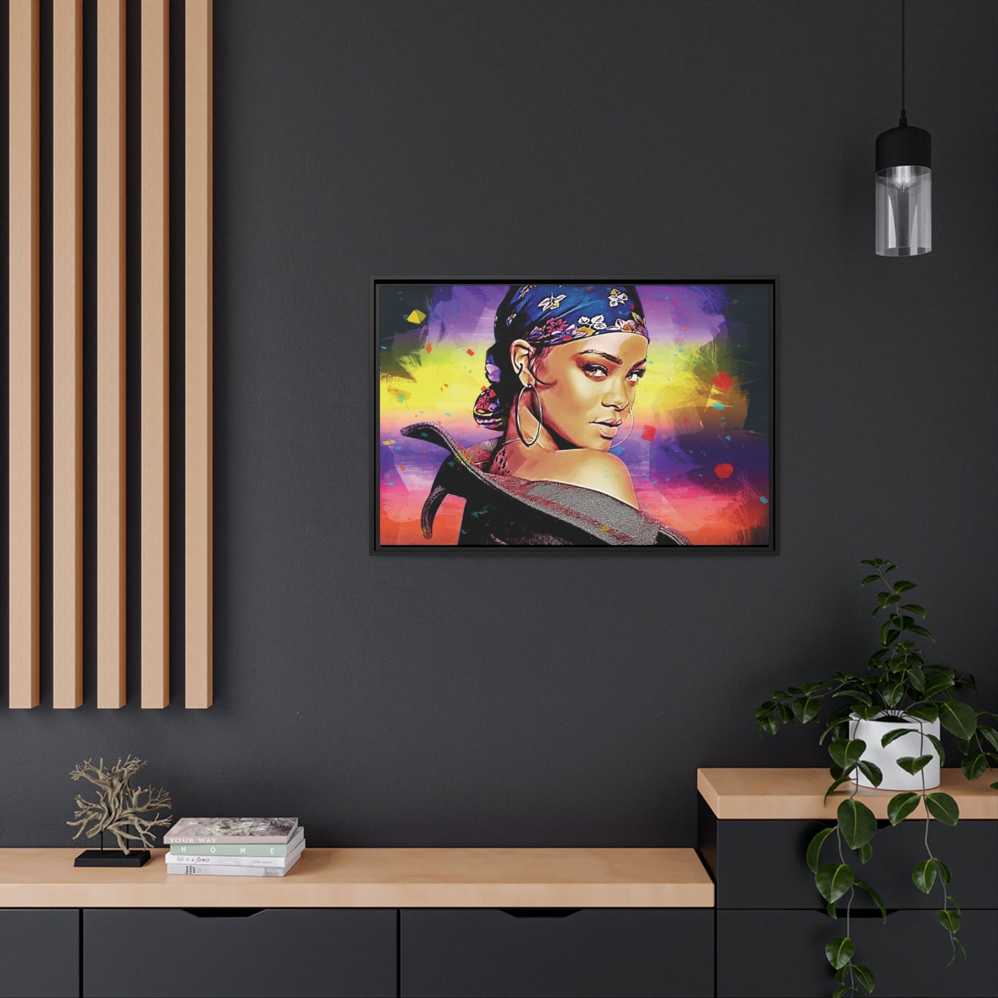 Woman Matte Canvas, Black Frame