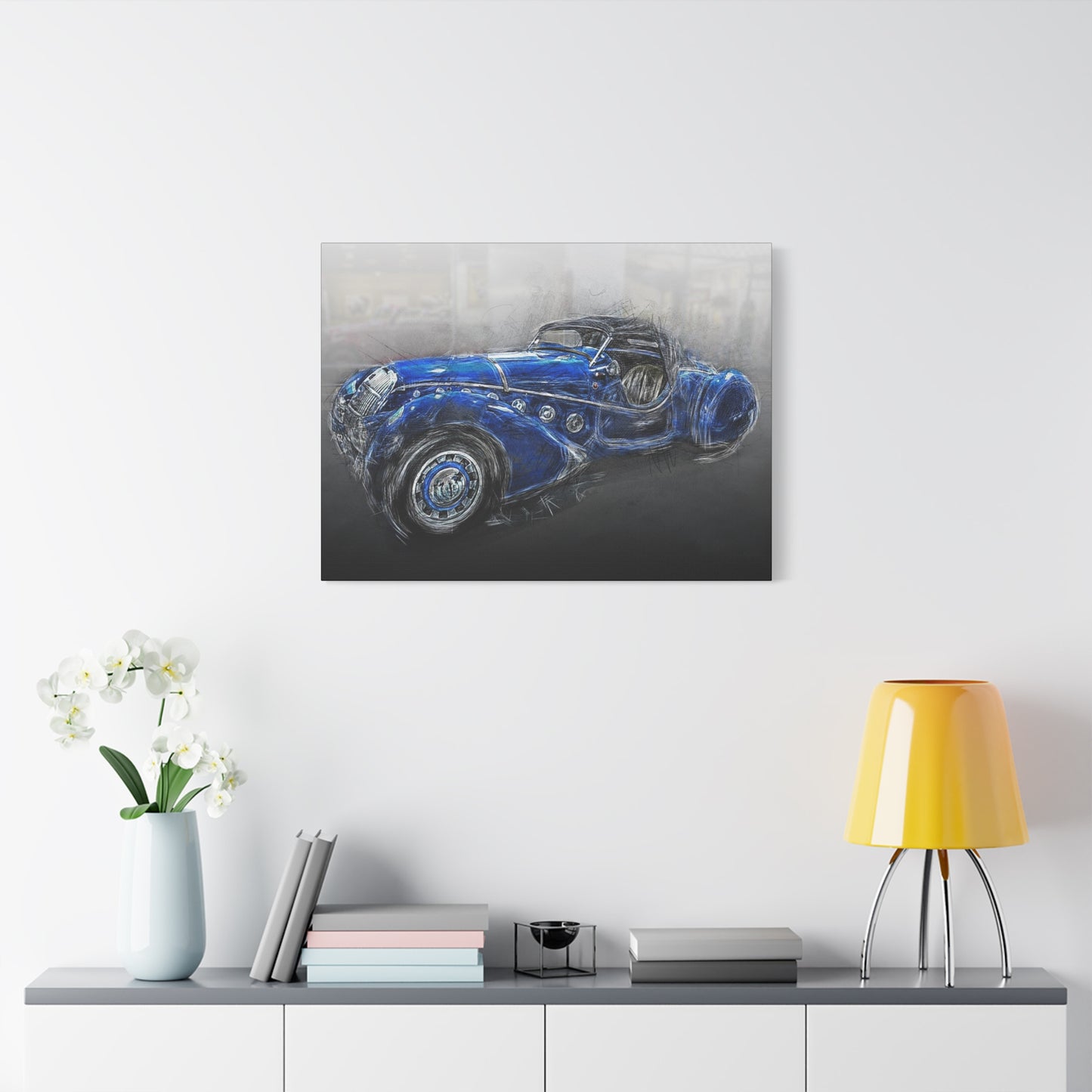 Car Matte Canvas, Stretched, 1.25"