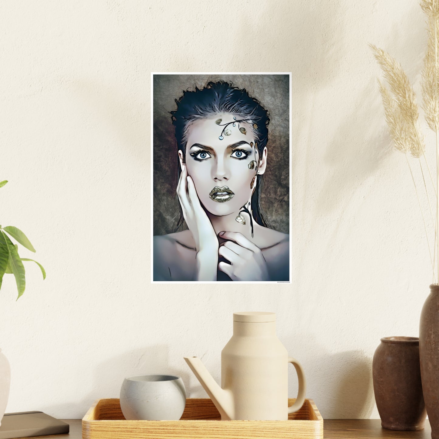 Woman Portrait Photo Art Paper Posters