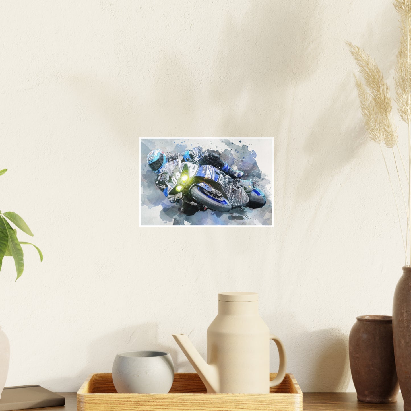 Motorcycle Race Photo Art Paper Posters