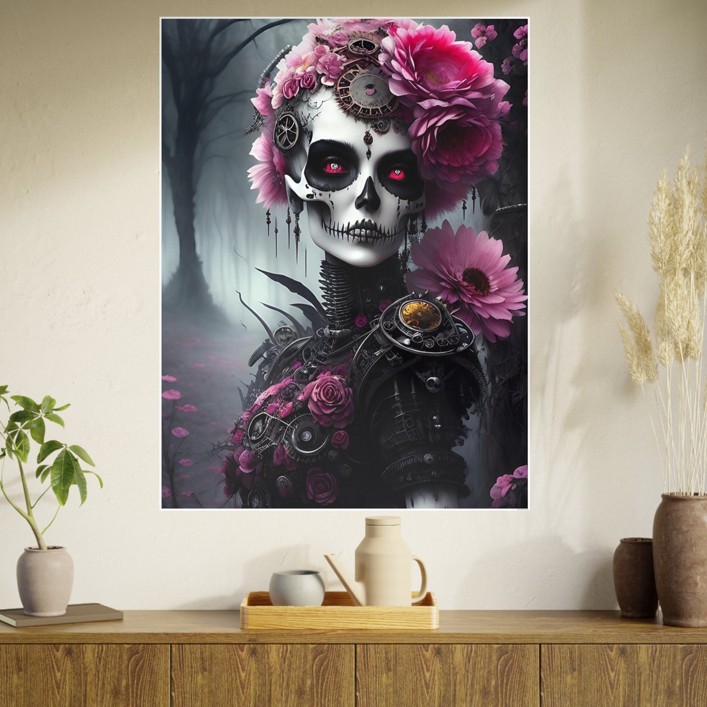 Skull AI Gen Photo Art Paper Posters