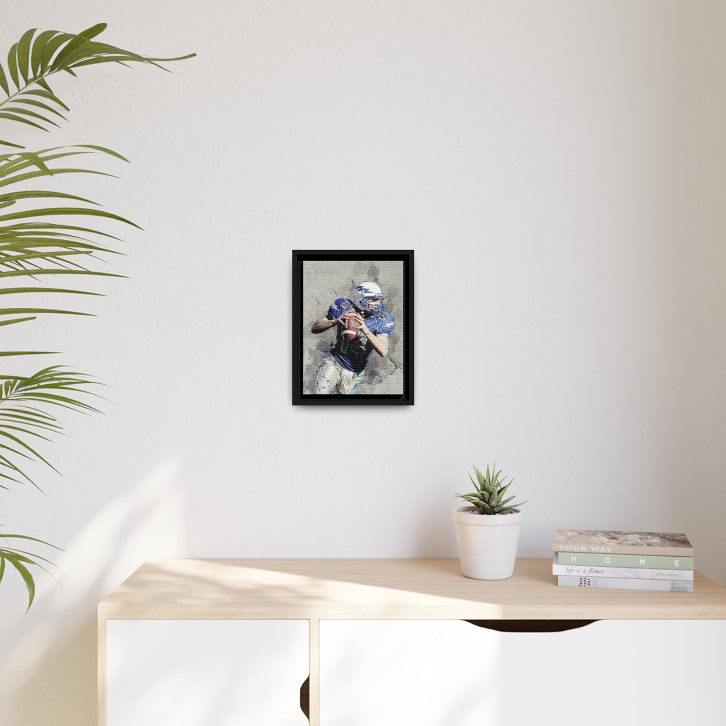 Quarterback Matte Canvas, Black Frame