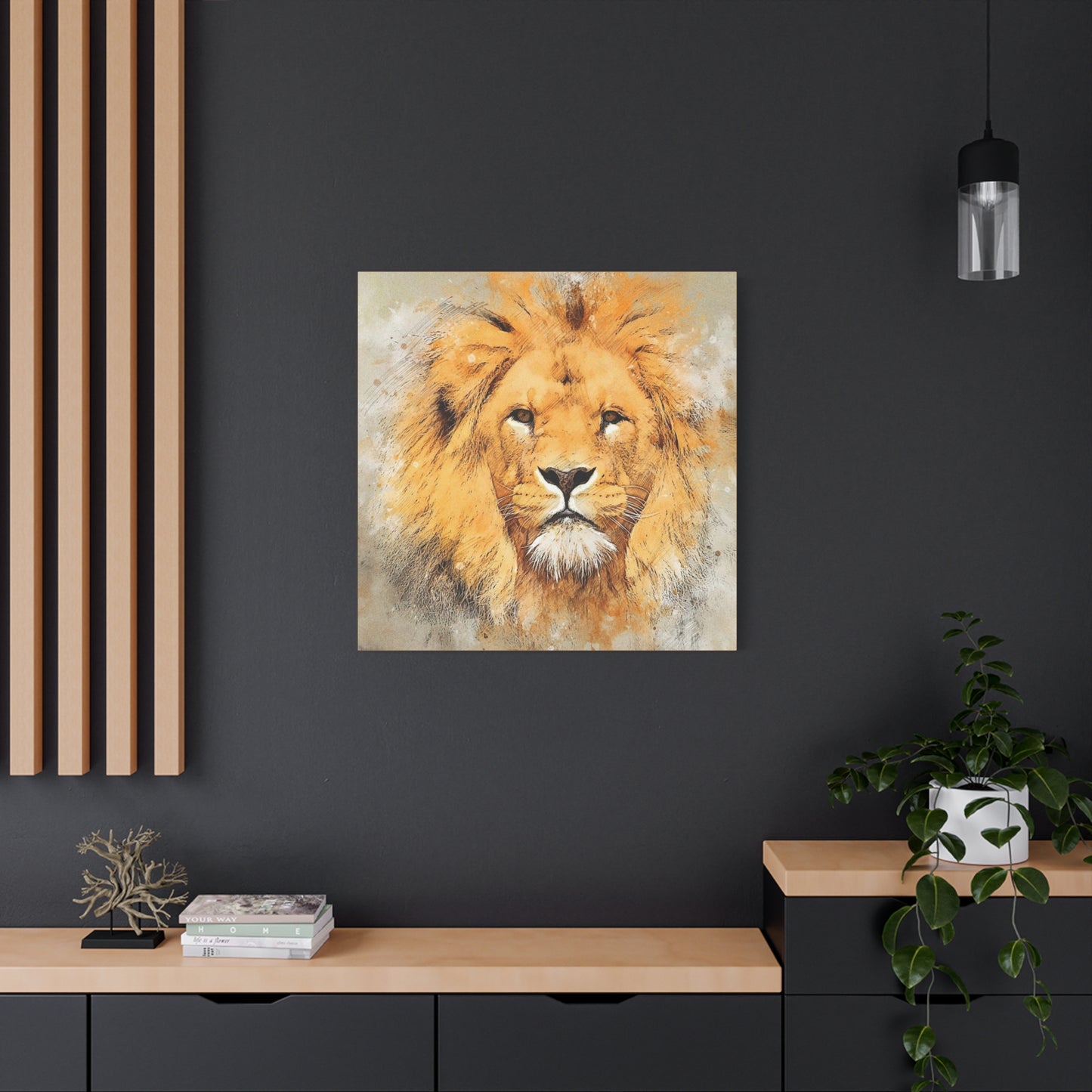 Lion Matte Canvas, Stretched, 1.25"