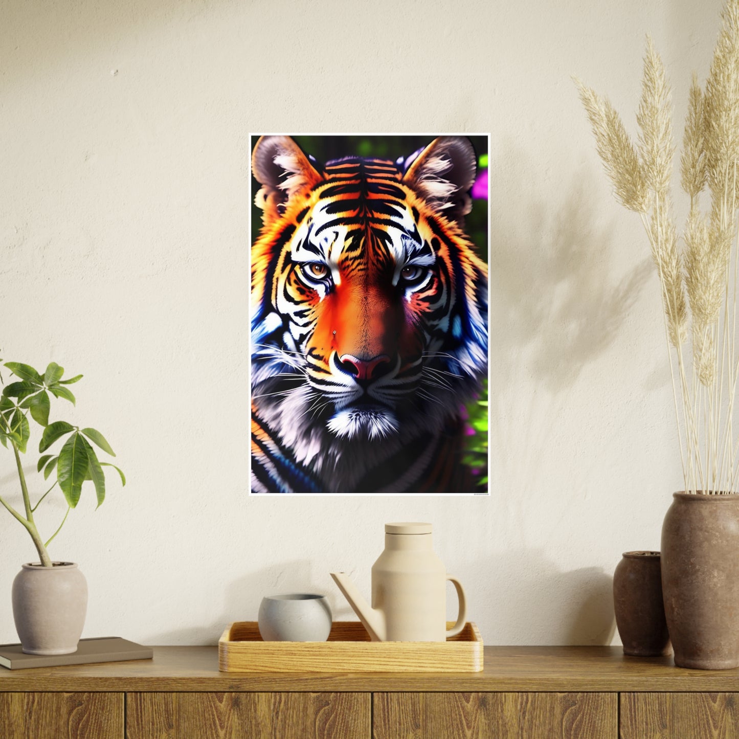 Tiger AI Gen Photo Art Paper Posters