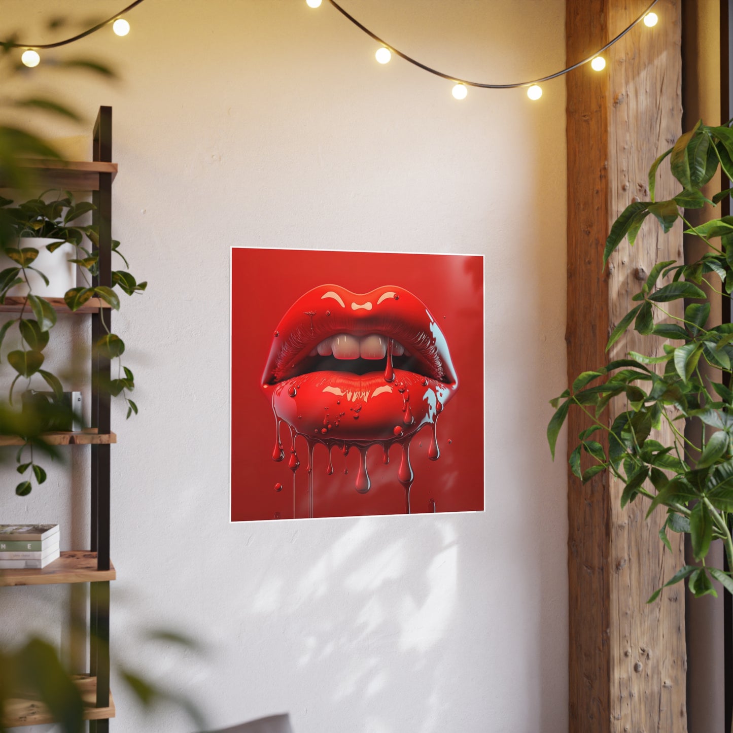 Bloody Lips Photo Art Paper Posters