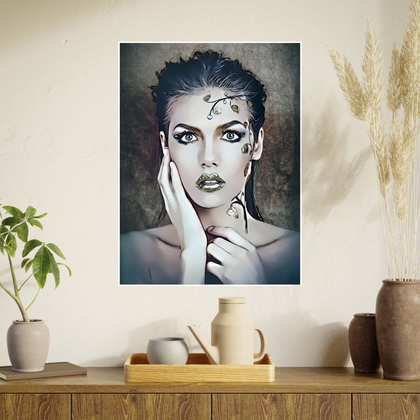Woman Portrait Photo Art Paper Posters