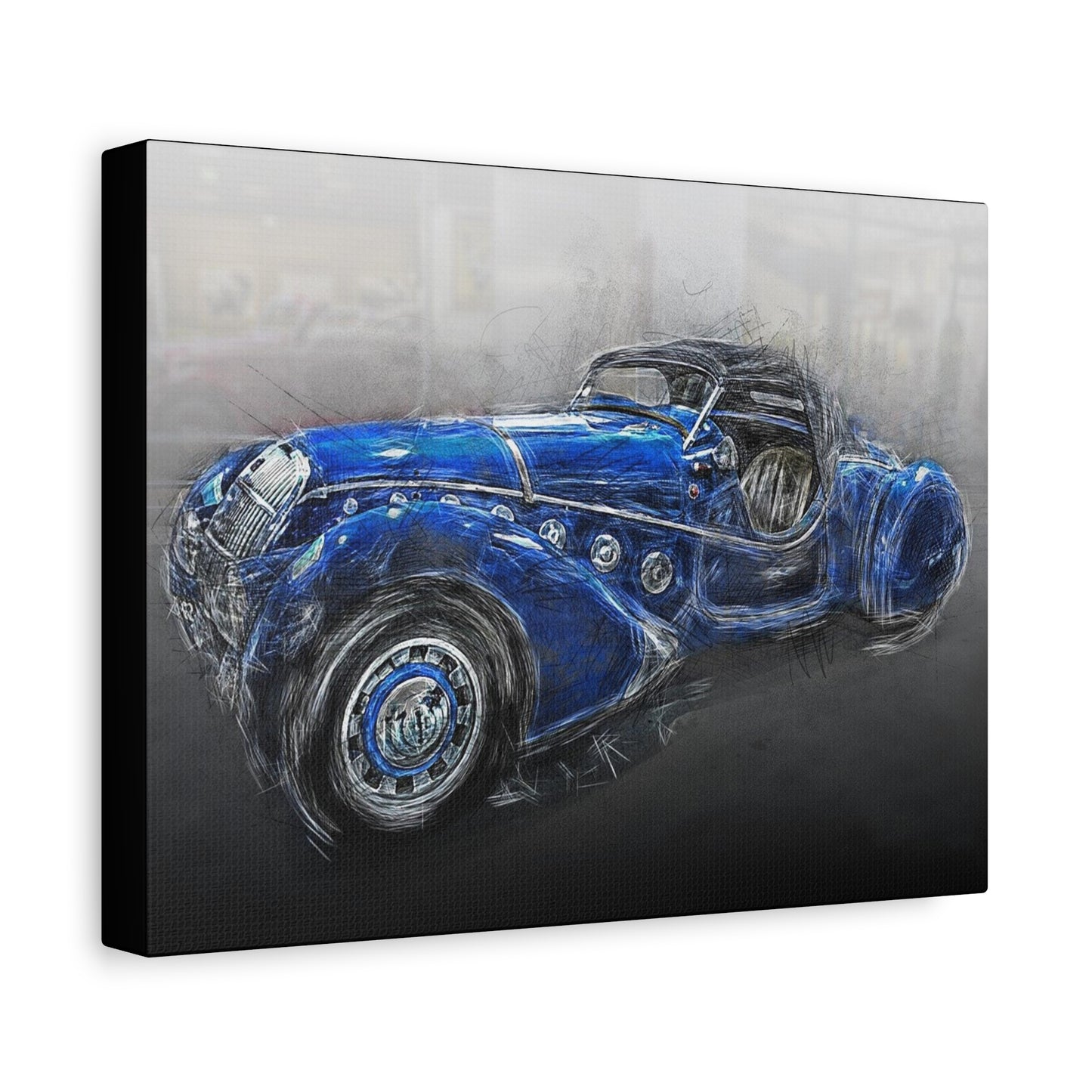 Car Matte Canvas, Stretched, 1.25"