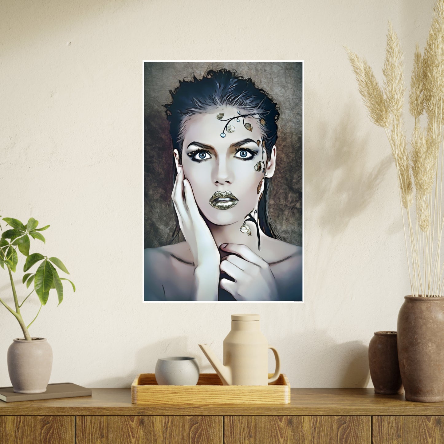 Woman Portrait Photo Art Paper Posters