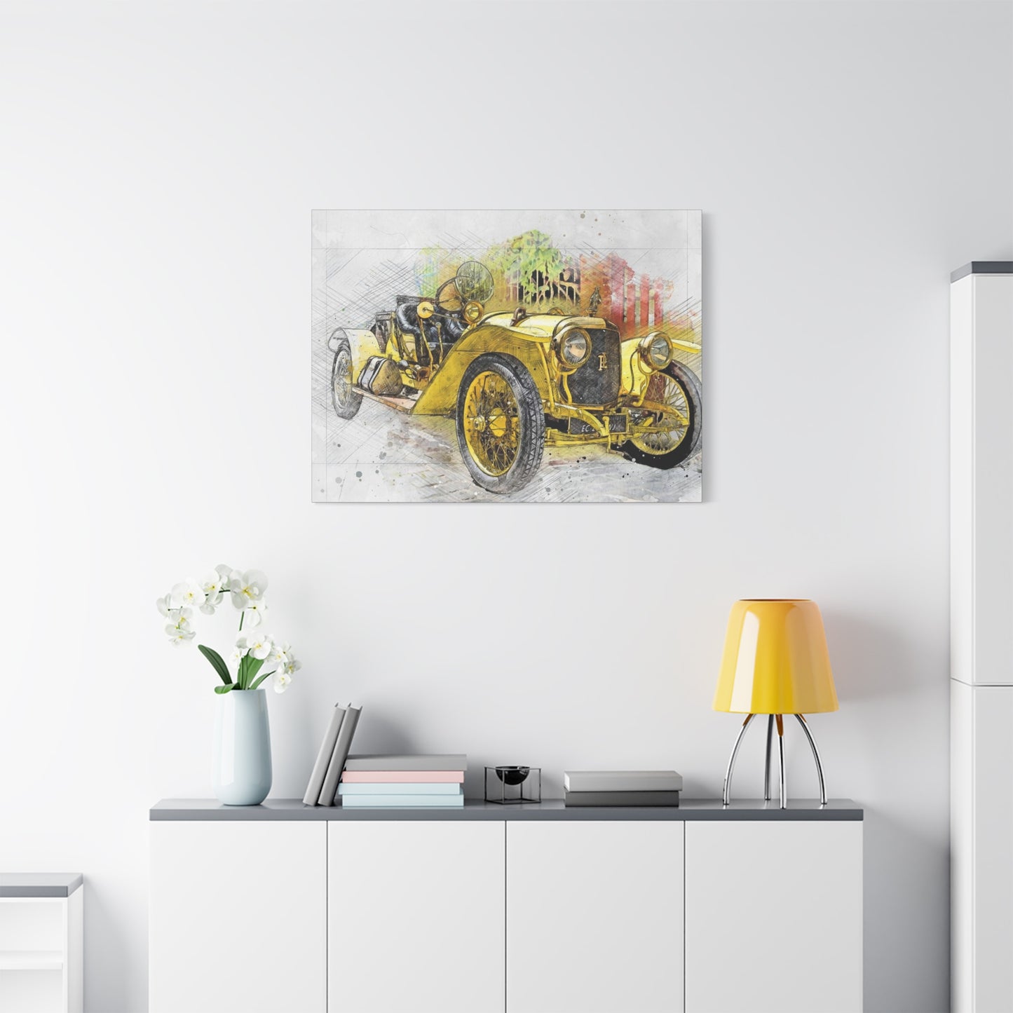 Car Matte Canvas, Stretched, 1.25"