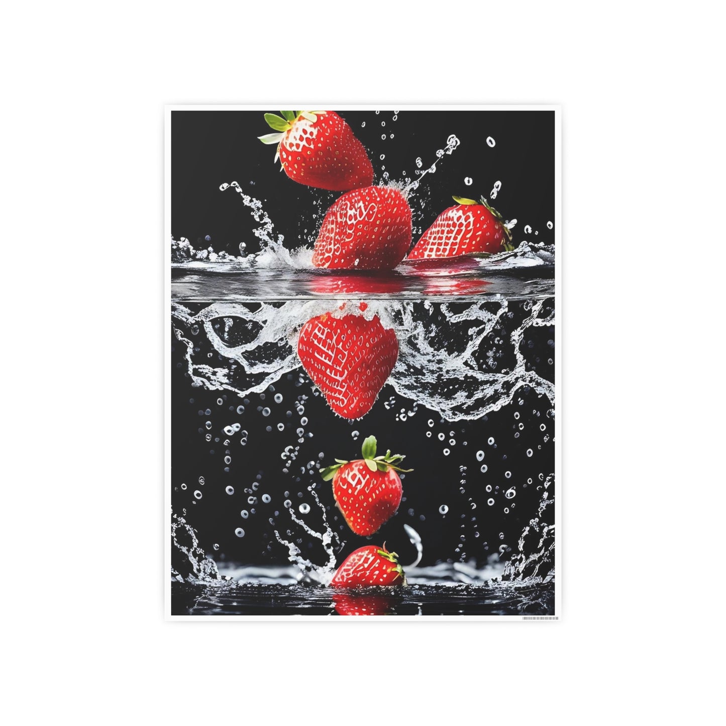 Strawberries AI Gen Photo Art Paper Posters