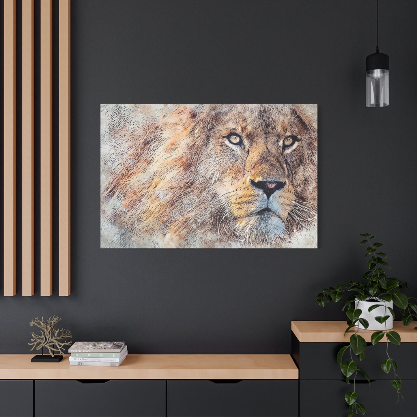 Lion Matte Canvas, Stretched, 1.25"