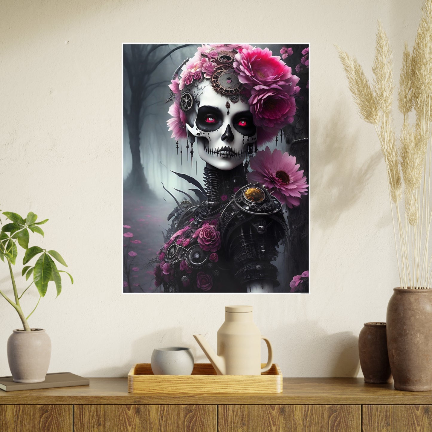 Skull AI Gen Photo Art Paper Posters