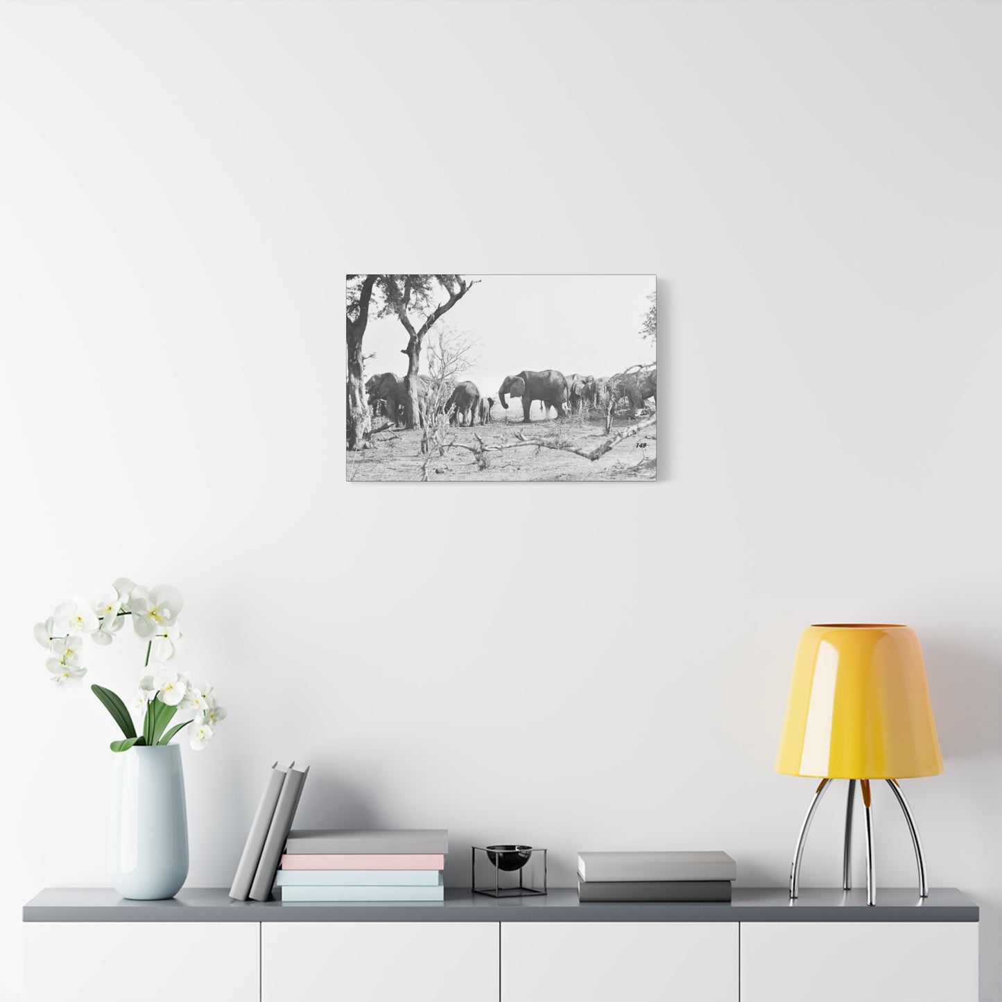 Elephants Matte Canvas, Stretched, 1.25"