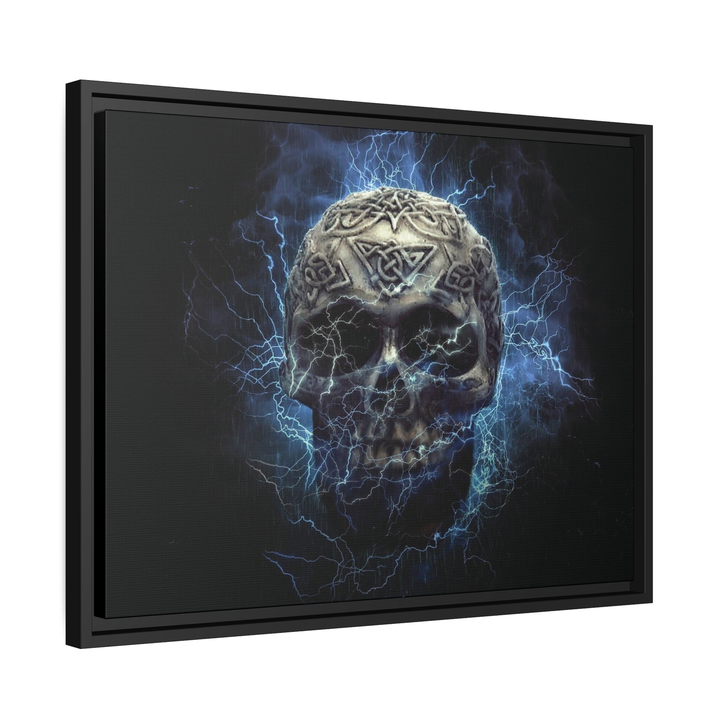 Skull Matte Canvas, Black Frame