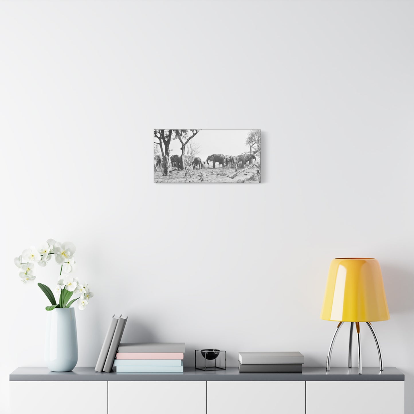 Elephants Matte Canvas, Stretched, 1.25"