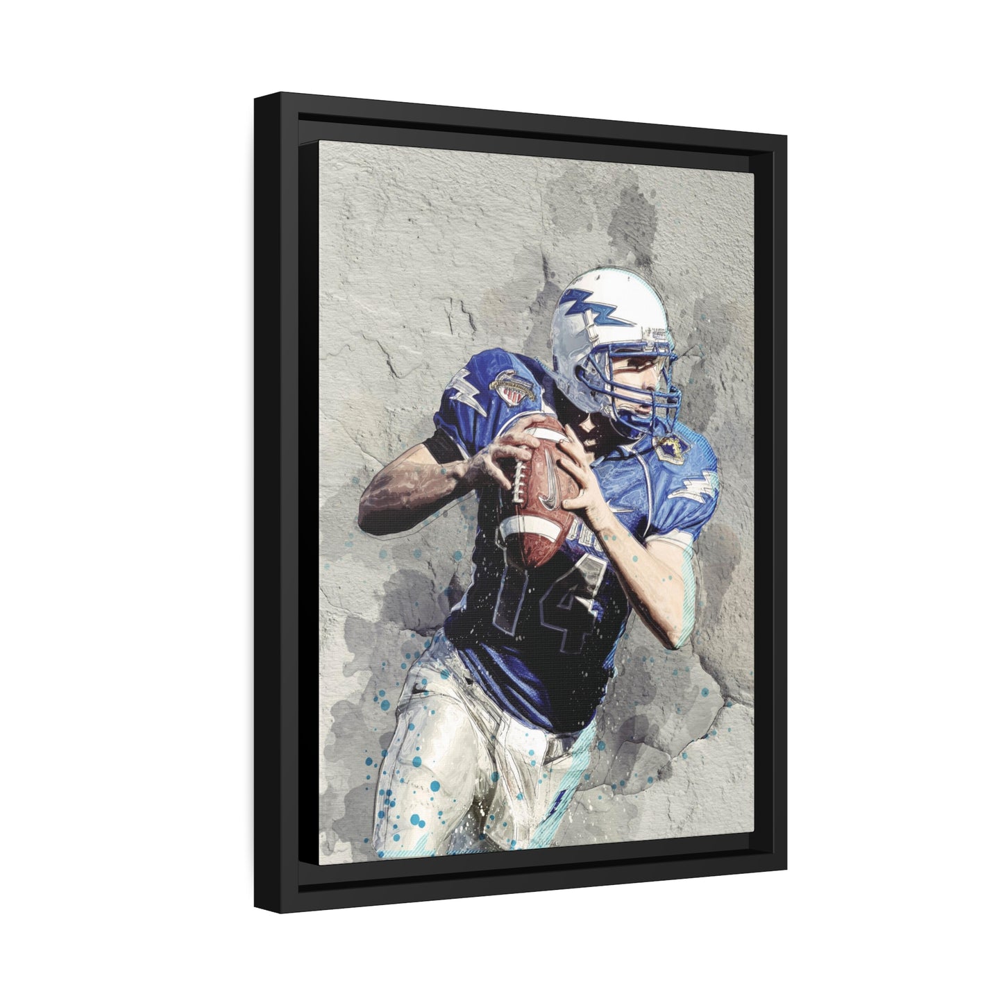 Quarterback Matte Canvas, Black Frame