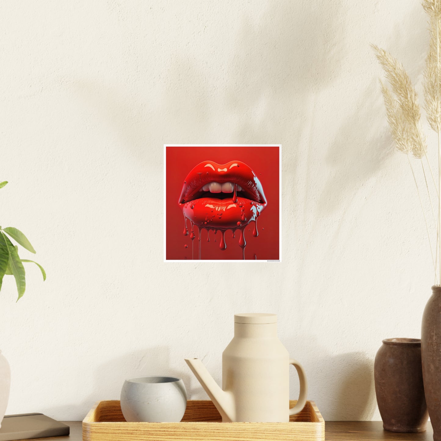 Bloody Lips Photo Art Paper Posters