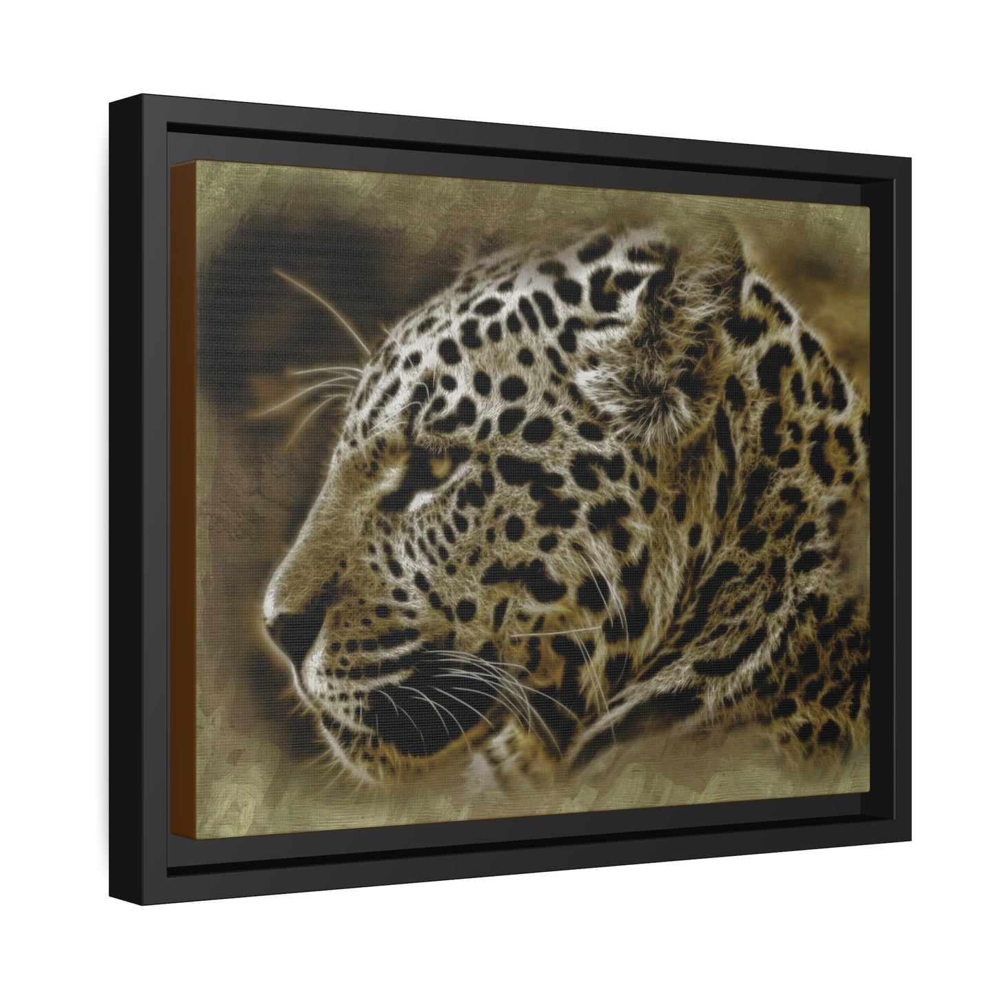 Jaguar Matte Canvas, Black Frame