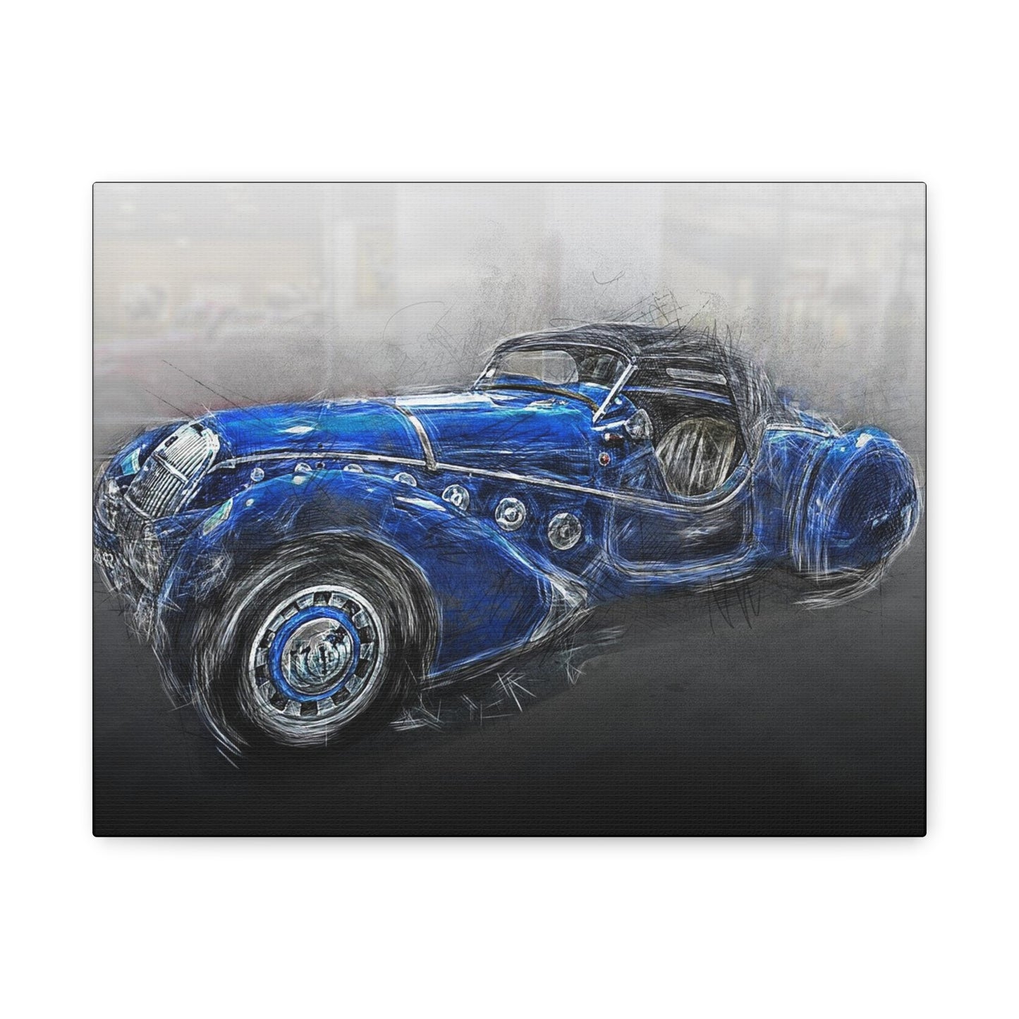 Car Matte Canvas, Stretched, 1.25"