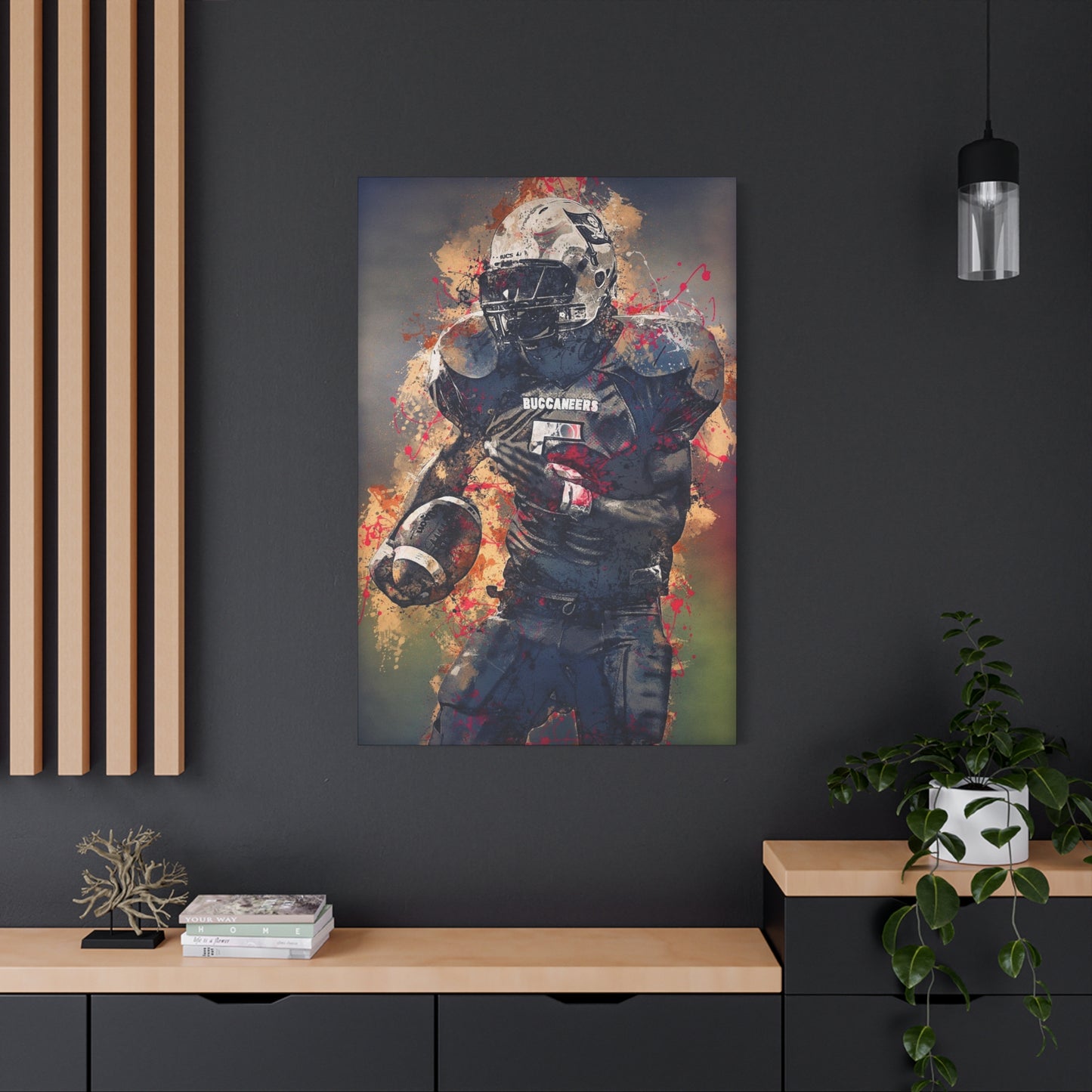 Football Matte Canvas, Stretched, 1.25"