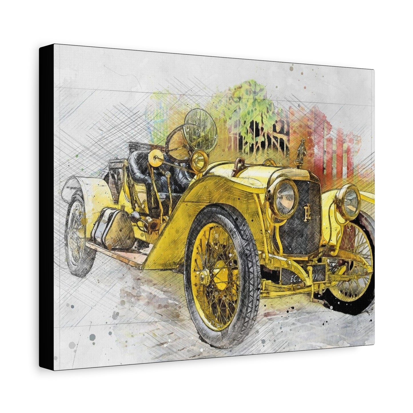 Car Matte Canvas, Stretched, 1.25"