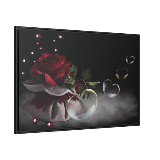 Rose Matte Canvas, Black Frame