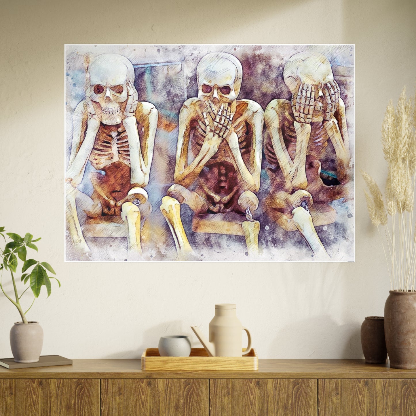 Skeletons Photo Art Paper Posters