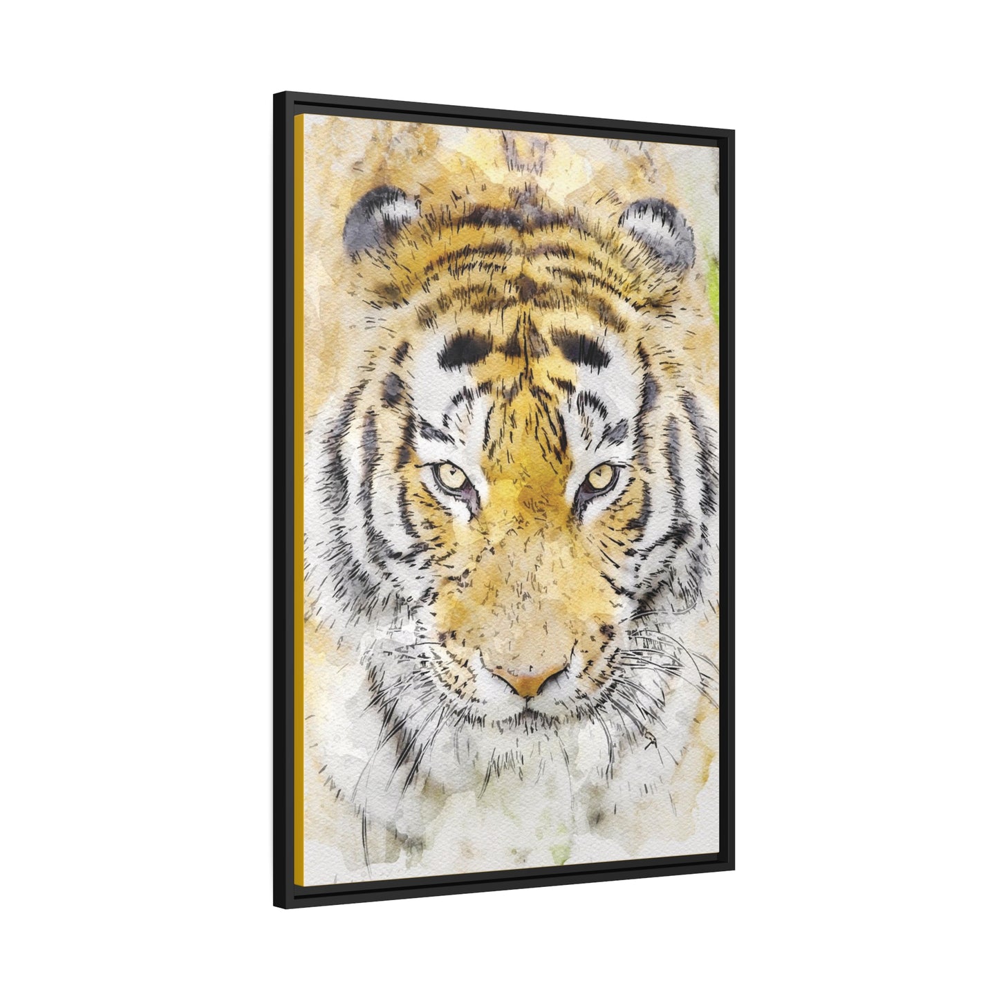 Tiger Matte Canvas, Black Frame