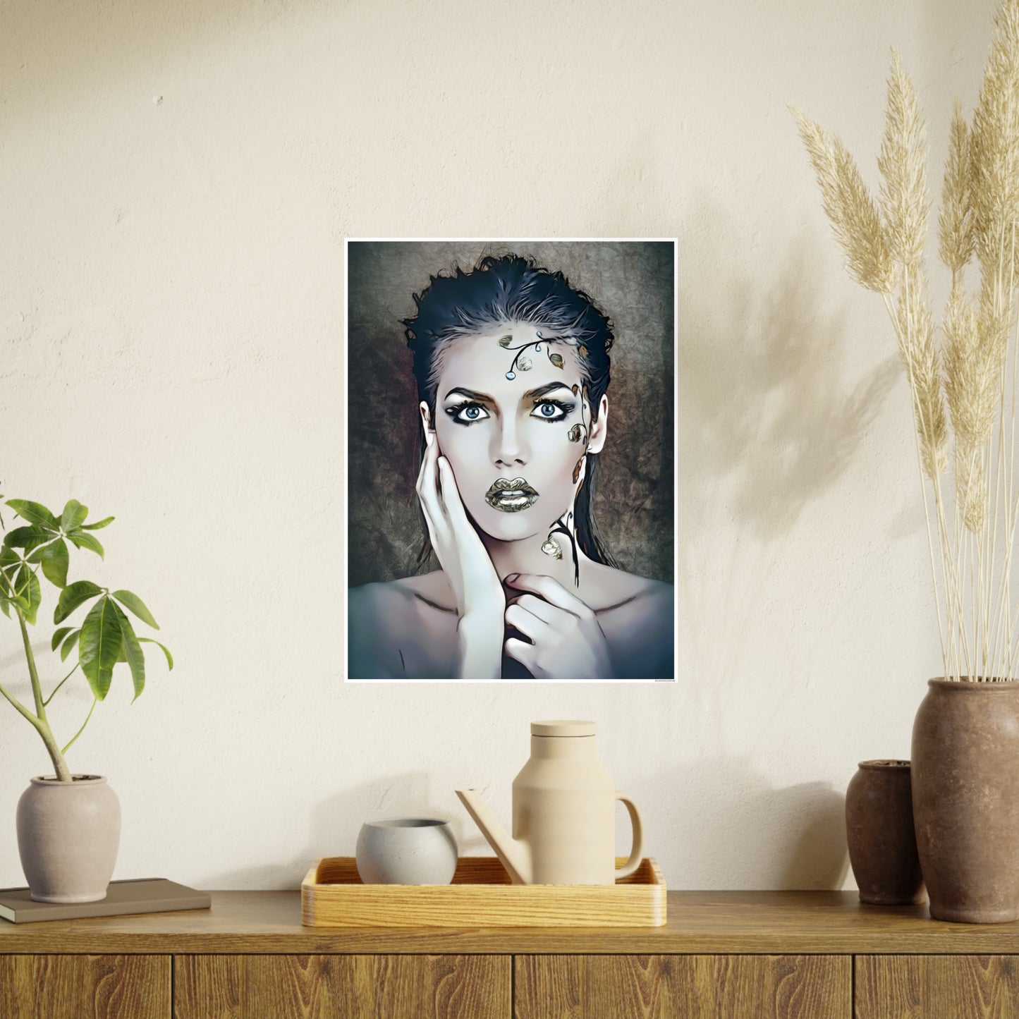 Woman Portrait Photo Art Paper Posters