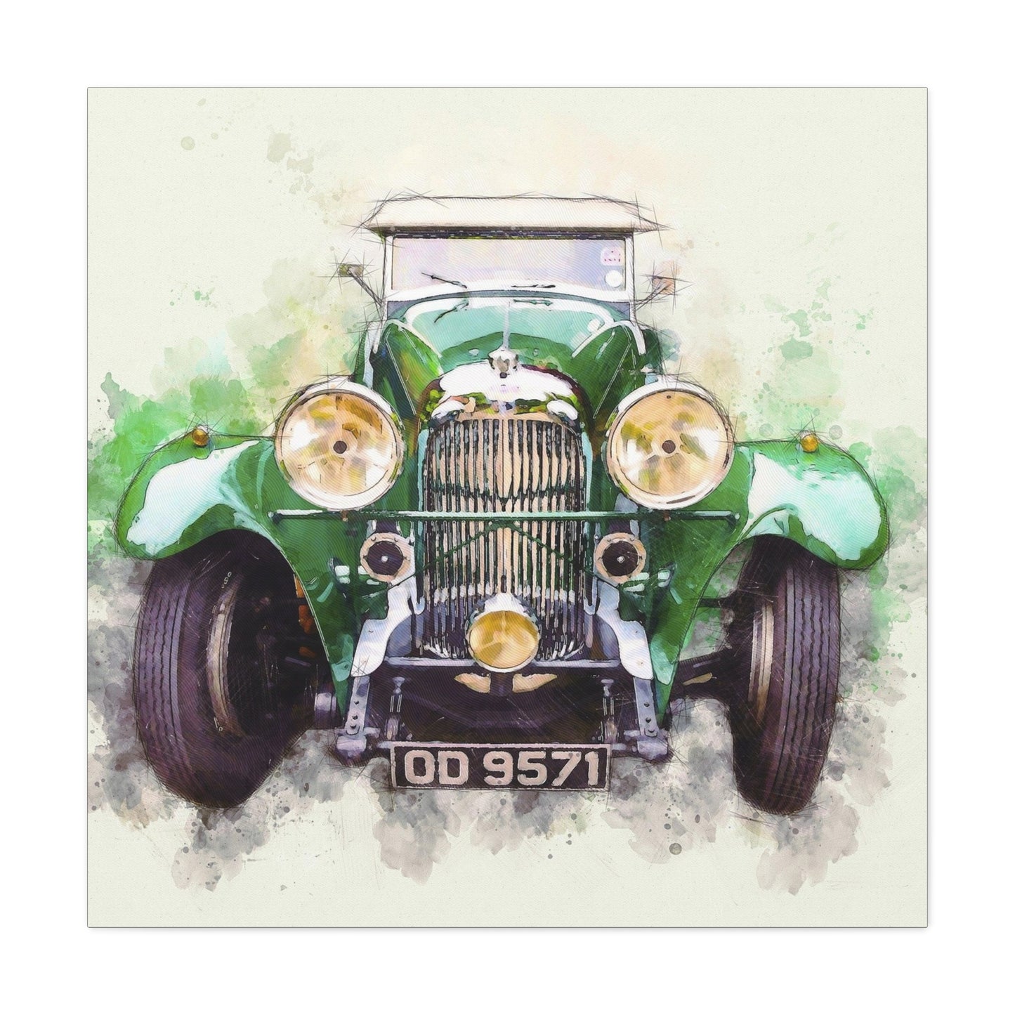 Car Matte Canvas, Stretched, 1.25"