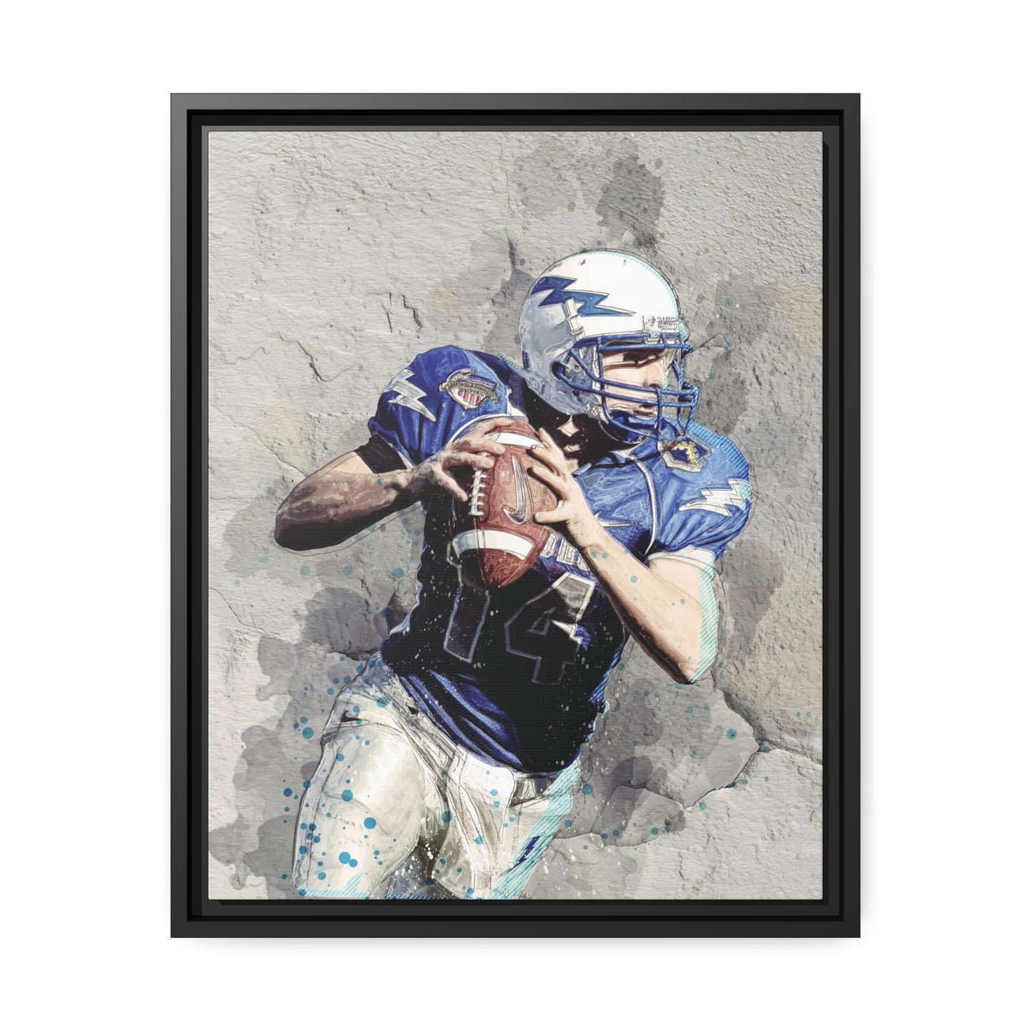 Quarterback Matte Canvas, Black Frame