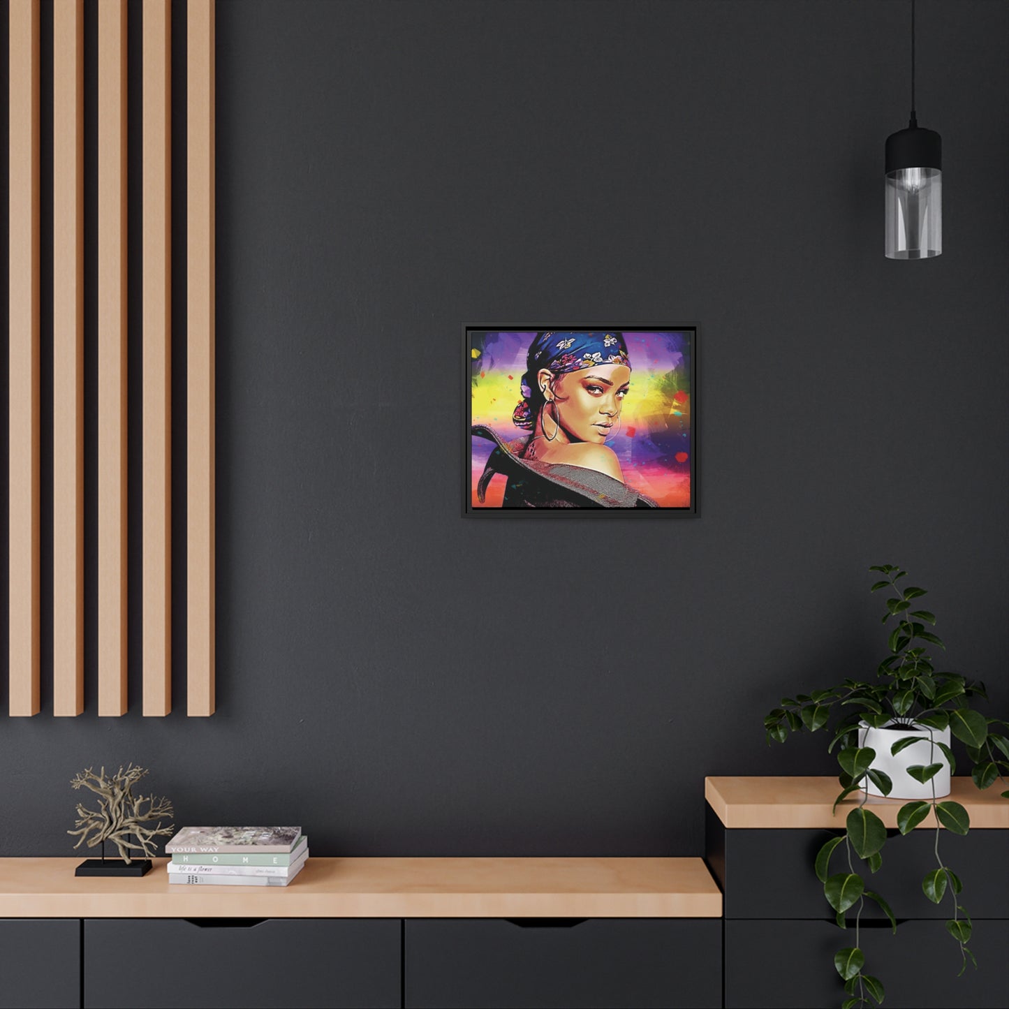 Woman Matte Canvas, Black Frame